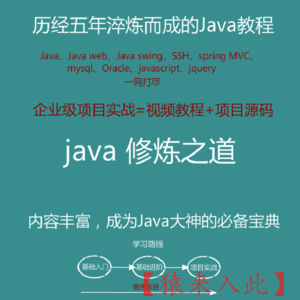 Java视频教程与项目实战附带源码之Java修炼之路